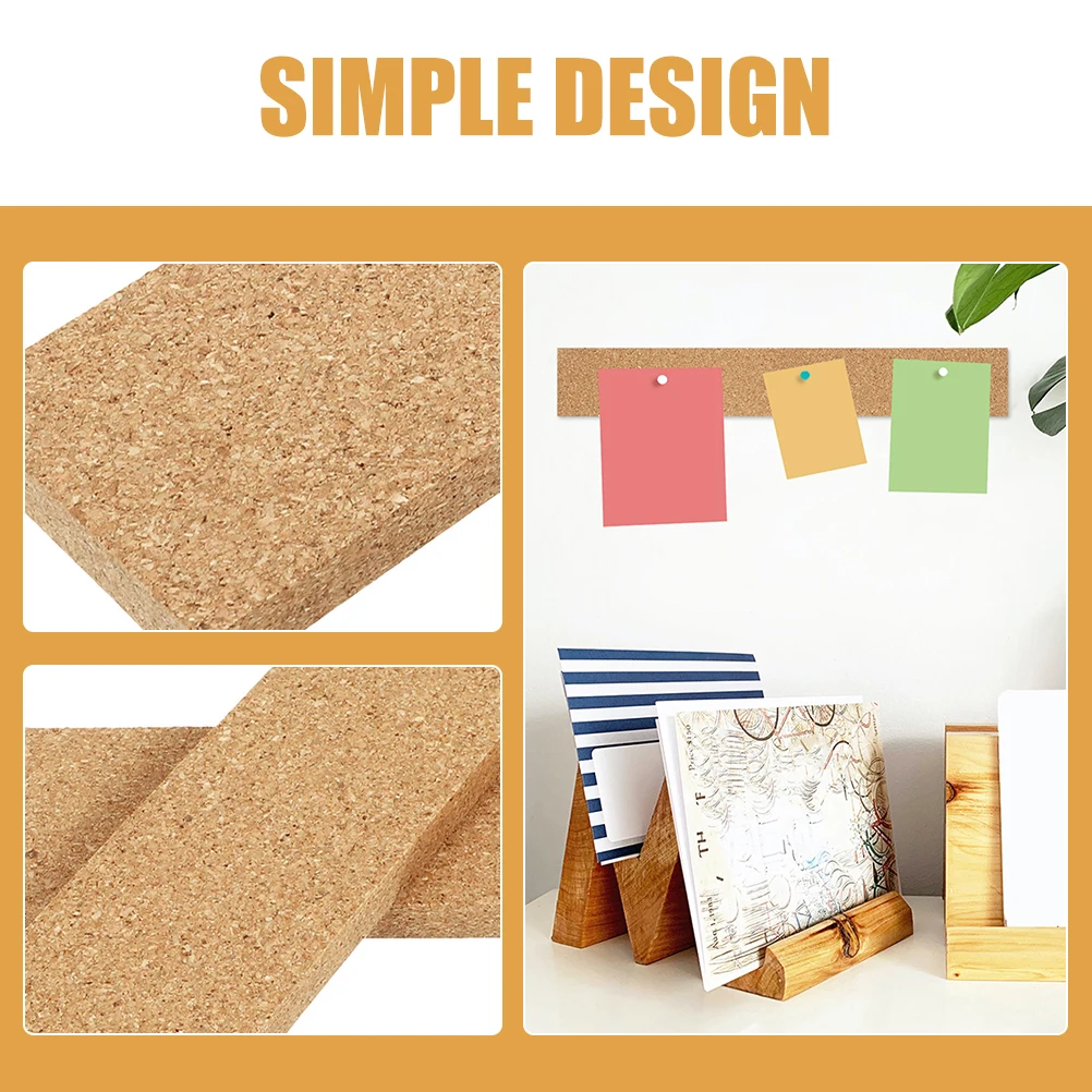 

4pcs Cork Board Strips 38x6cmx6mm Self Adhesive for Office Home School Photo Wall Notes Display Bulletin Accessories