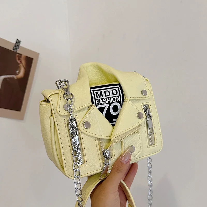 Motorcycle bag fashion women\'s bag 2024 new Korean chain bag single shoulder crossbody bag creative jacket clothing bag y2k sac