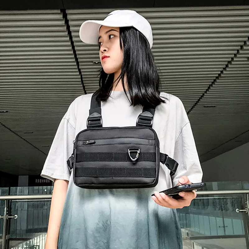 Lightweight Running Vest Backpack Outdoor Cycling Bag Men Hiking Marathon Chest Rig Bags Storage Pocket Unisex Sports Chest Pack