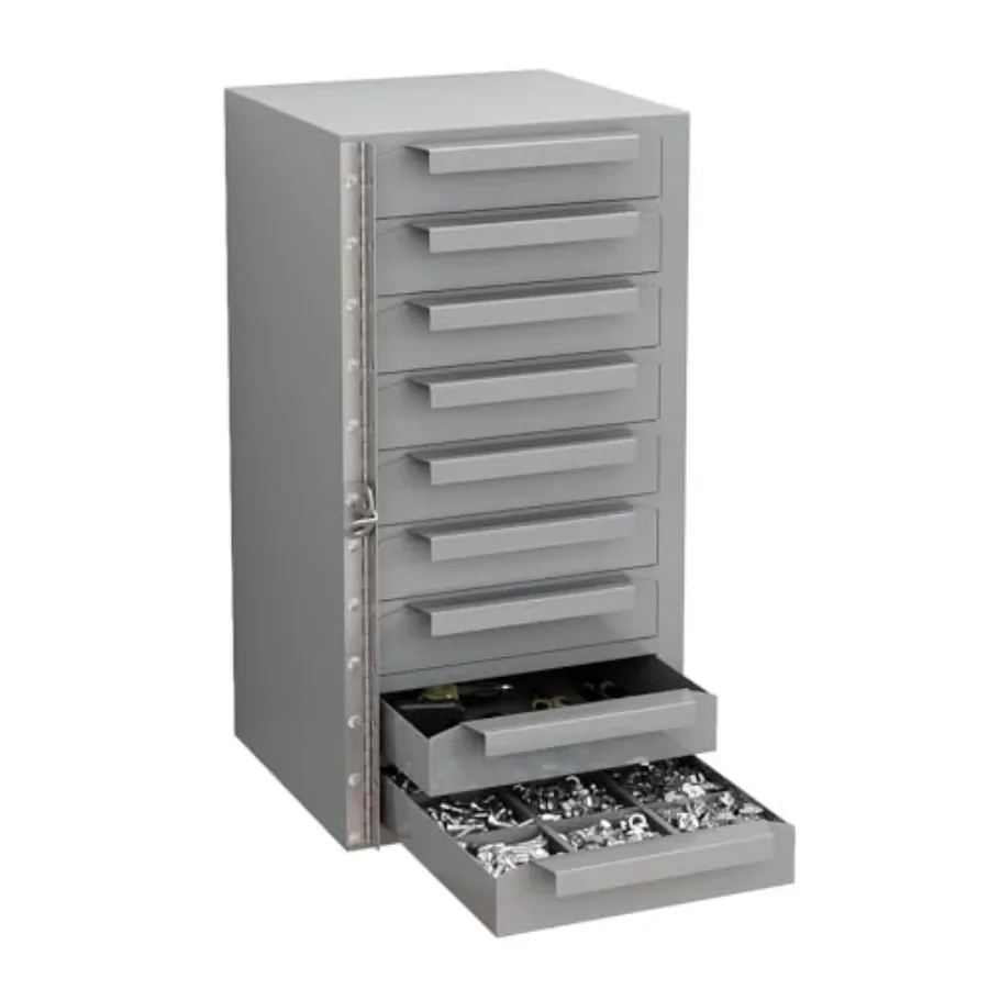 

9-Drawer Storage Cabinet Tool Box Side Cabinet Steel Parts Cabinet Van Storage Drawers Bit Organizer Tool Chest for Hardware St