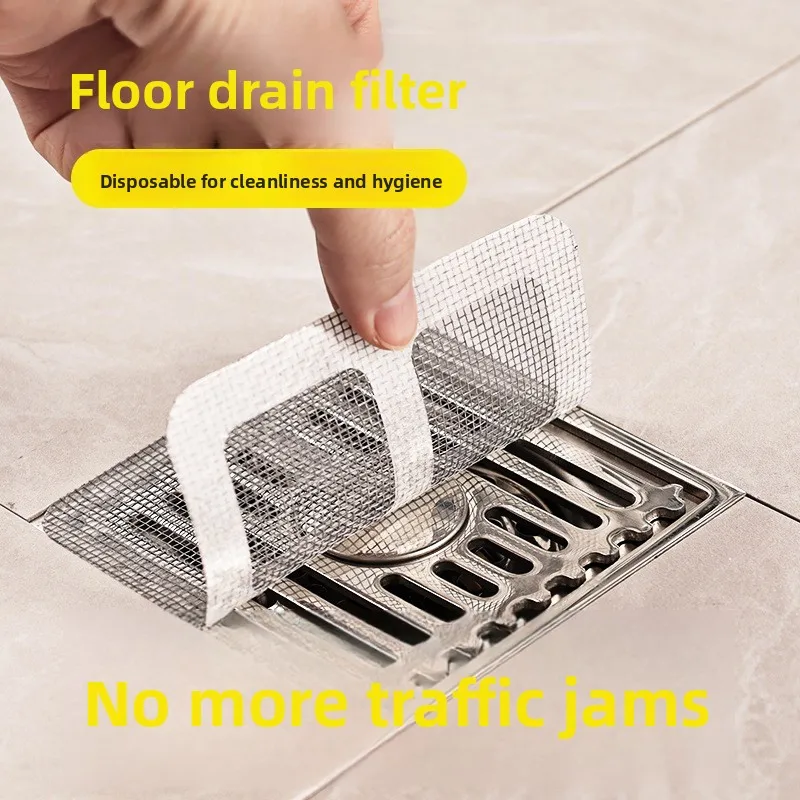 

10-50pcs Disposable Shower Drain Hair Catcher Mesh Shower Drain Covers Floor Sink Strainer Hair Stopper for Bathroom Kitchen