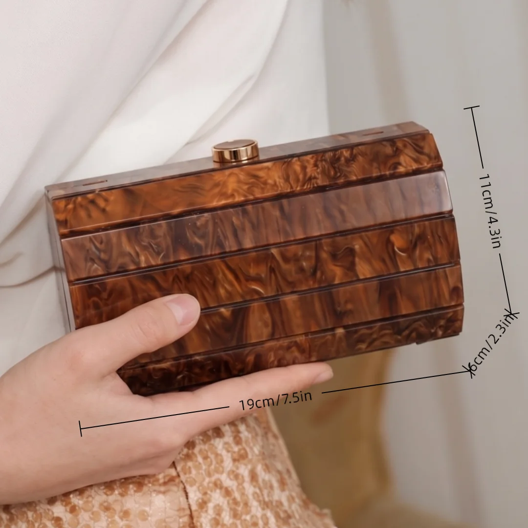 Women's Vintage Coffee Brown Hobo Evening Bag, Charming, Elegant, Exquisite, Understated Luxury Rhinestone Party Bag for Girls, Women, Brides, Perfect for Parties, Evening/Banquet Christmas Party Dresses