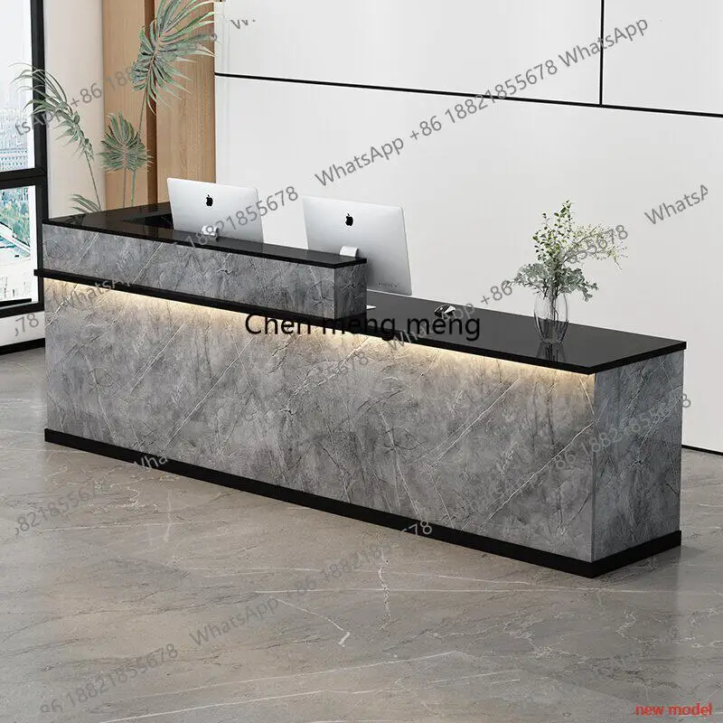 

Касса на стойке ресепшн, простая и современная стойка ресепшн, зона консультаций, барная стойка, небольшая стойка A178