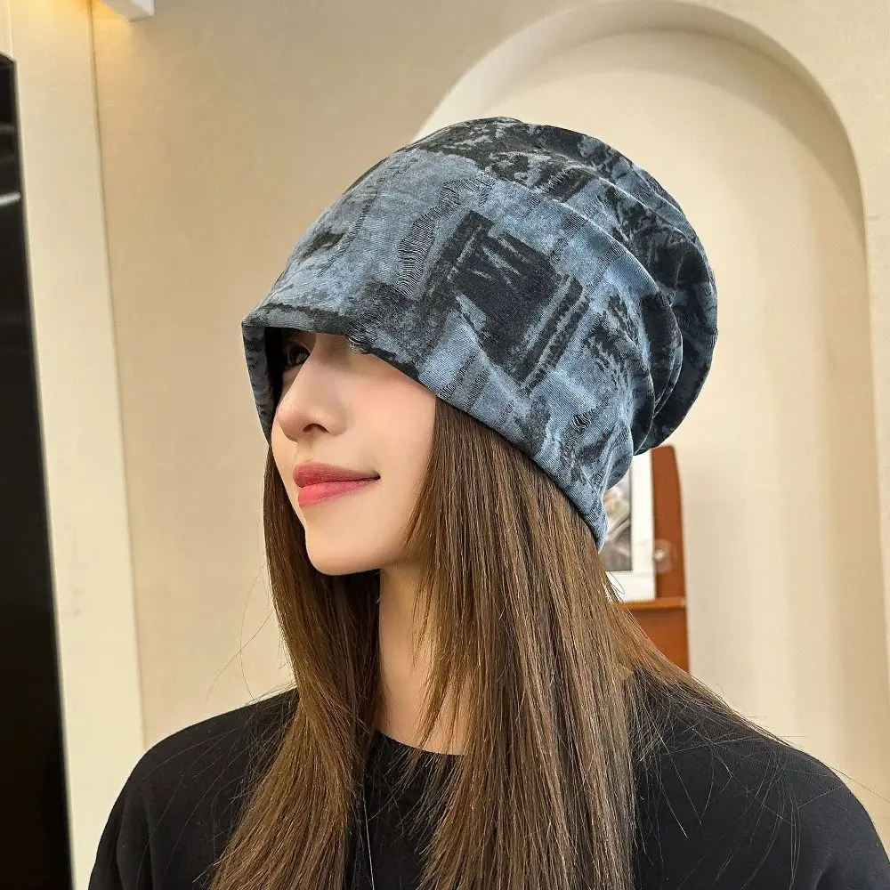 أزياء البوليستر القطن النساء بيني لينة مرونة الأذن دفئا قبعة الهيب هوب بونيه تنفس الدافئة البلوز قبعة للنساء والرجال #5