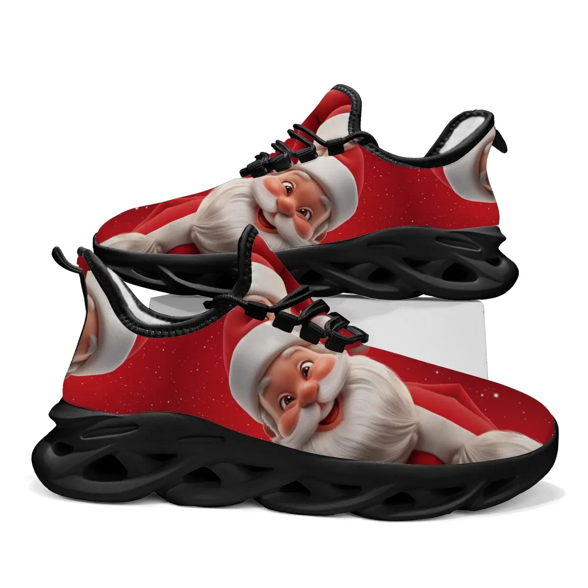 

New Winter Men Running Shoes Christmas Print Breathable Outdoor Sports Shoes Lightweight Sneakers for Men Comfort Shoes for Man