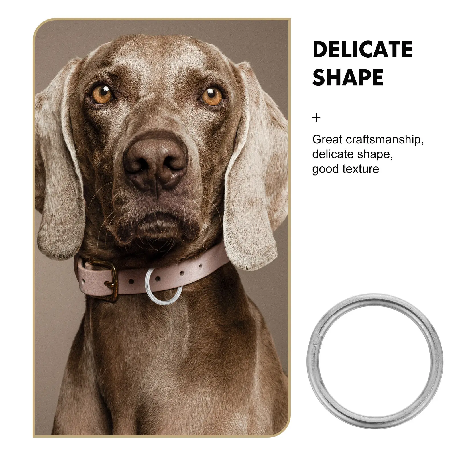 12Pcs Stainless Steel O Rings 24Mm DIY Craft Metal Circles Heavy Duty Outdoor Camping Dog Leash Connector Pet Leash Fastener