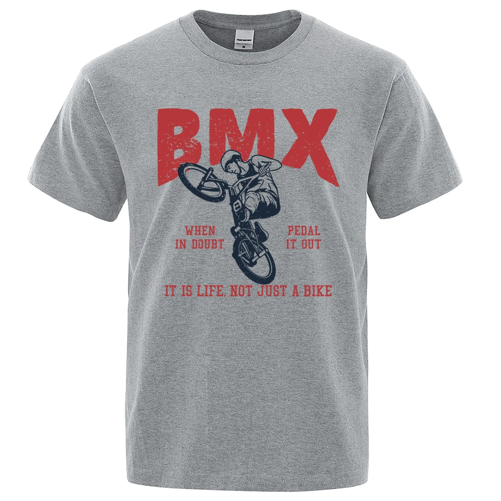 Bmx It Is Life Not Just A Bike Casual Breathable T-shirts Men Women Cotton Tee Summer Loose Clothes Soft O-Neck Oversized Tops
