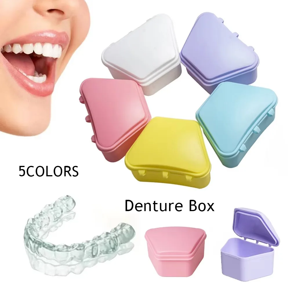 Dustproof False Teeth Box Sealed Denture Bath Appliance Dental Retainer Case Health Care Mouth Guard Appliance Container