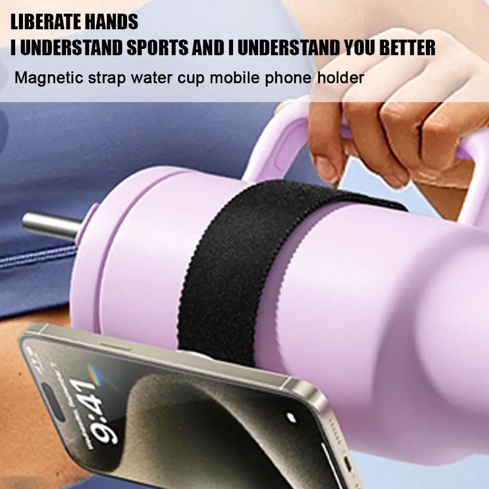 Magnetic Bracket For MagSafe Mobile Phone Holder For 70-100mm Diameter Water Cup Arm Wrist Strap Magnetic Mobile Phone Holder