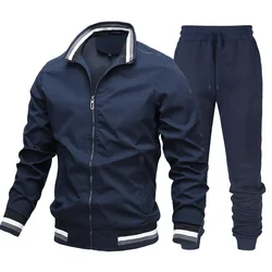 Men's Sports Gym Tracksuit Set Elastic Sweatsuits Jogging Suits Casual Fitness Clothes T-shirts Crew Neck Sweatshirts Leggings