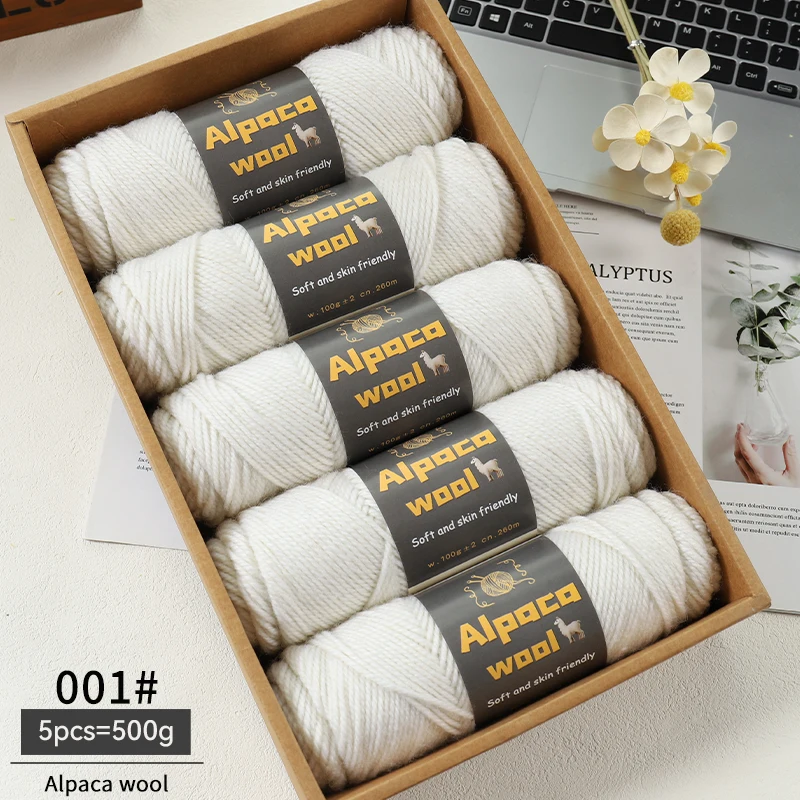 500g Alpacawol 245 dik breigaren Meerkleurig Herfst en winter Modieus cadeau voor mannen en vrouwen DIY breimateriaal Kit voor warme truien, jassen, sjaals, hoeden, handschoenen, beenwarmers,