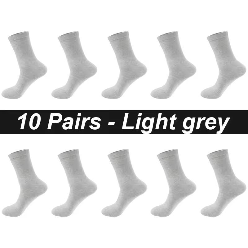 10Pairs/Lot Men Combed Cotton Socks Black Casual Business Breathable High Quality Man Sock New For Male Plus Size EU38-48 - Image 15