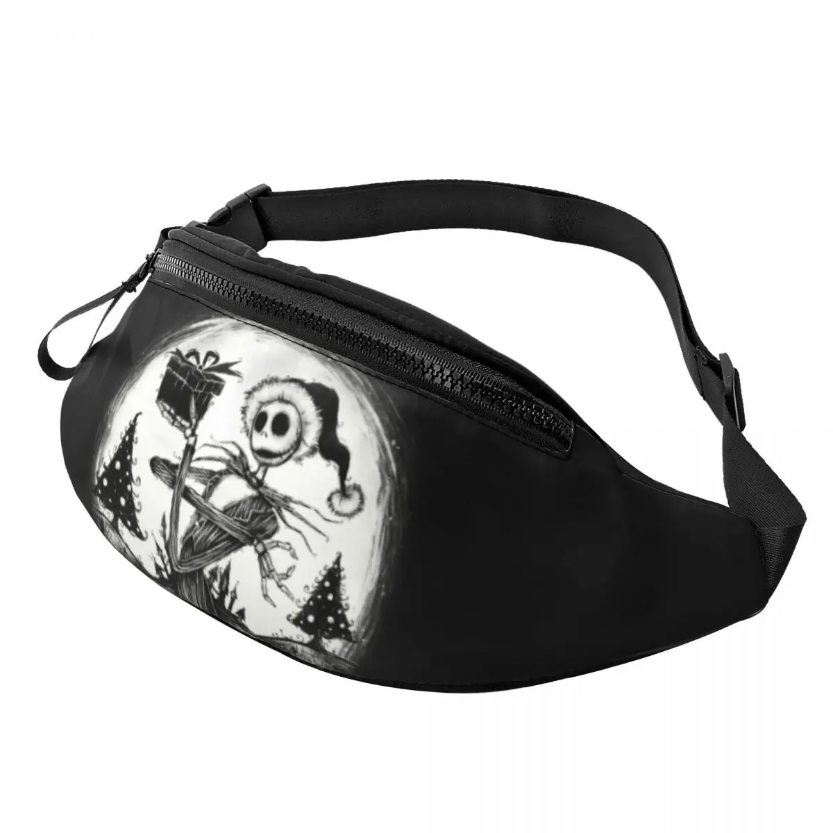 

Custom Jack Skellington Bag The Nightmare Before Christmas Crossbody Waist Pack Women Men Cycling Camping Phone Money Pouch