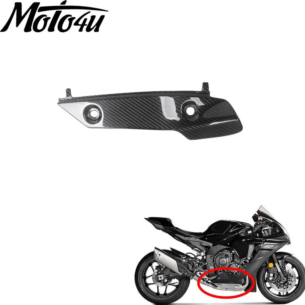 

Carbon Fiber Motorcycle Exhaust Cover For YAMAHA R1 2015 2016 2017 2018 2019 2020 2021