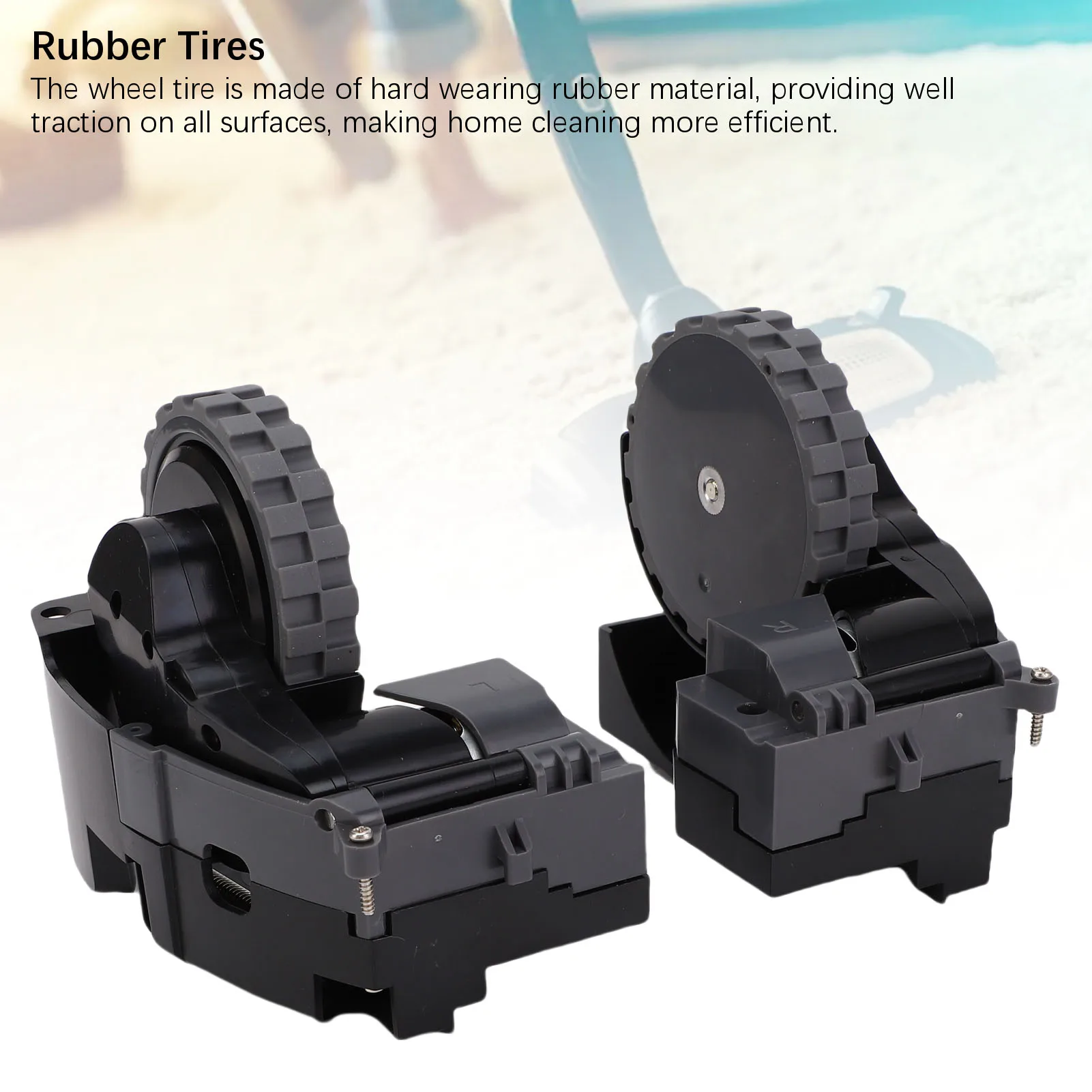 Módulo de roda esquerda e direita roda esquerda e direita borracha abs substituição de instalação simples para j7 e5 e6 e7 para aspirador de pó