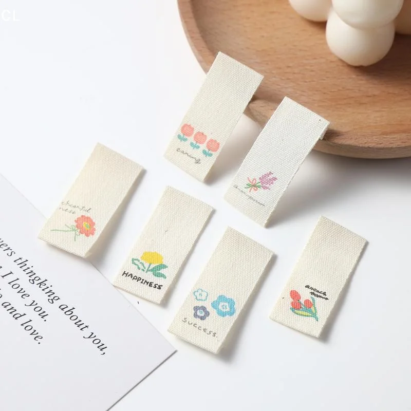 50Pcs Cute Cartoon Printed Polyester Sewing Labels, Ideal For Adding Personalized Decorative Markers To All Kinds Of Handmade