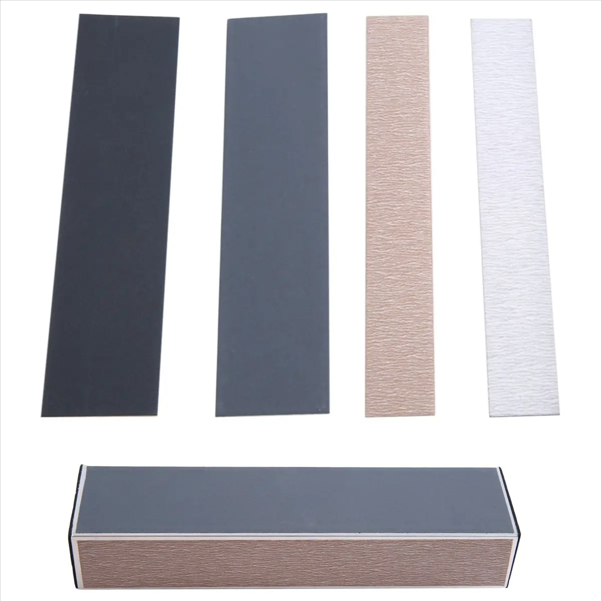 ABME New Guitar Fret Leveling Files Guitar Leveler Fret Beam Luthier Supply Guitar Tool Kit with 4 Grit Papers 150mm