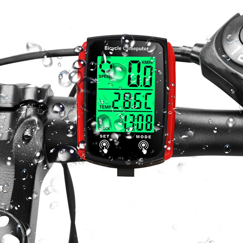 LED Bicycle Computer Bike Speedometer LED Touch Screen Bike Odometer Waterproof Cycling Bicycle Speedometer Bike Accessories