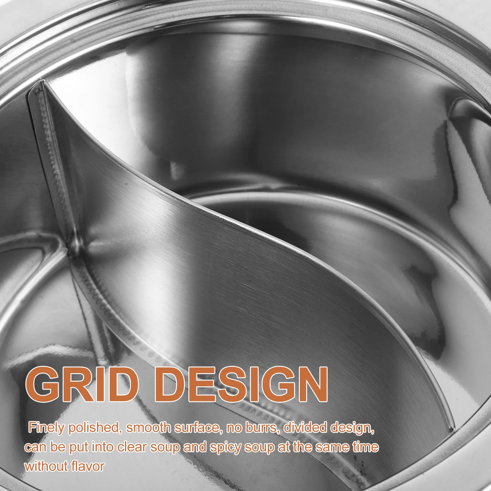 

Duck Hot Pot Pan Divider Stainless Steel Cooking Pot Kitchen Cookware Reusable Easy Clean Small Size