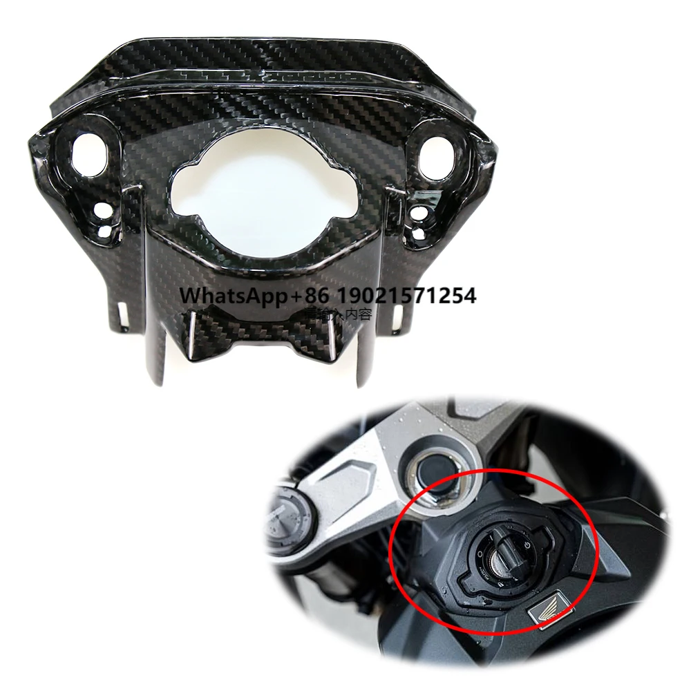 

For Honda CB650R CBR650R Carbon Fiber Front Lock Cover Decorative Cover Accessories Motorcycle Spare Parts 2019 2020 2021 2022