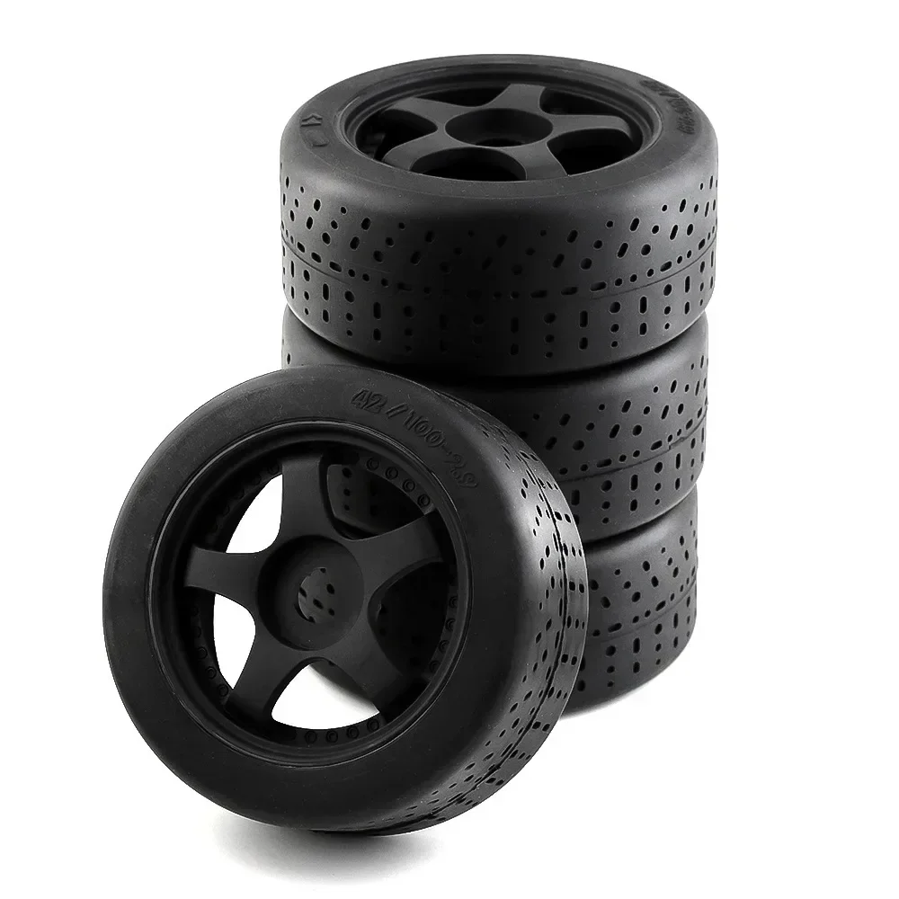 4 Uds 100X42mm neumático de 5 radios rueda hexagonal de 17Mm para Arrma 1/7 infracción fiel ilimitado RC piezas de mejora de coche