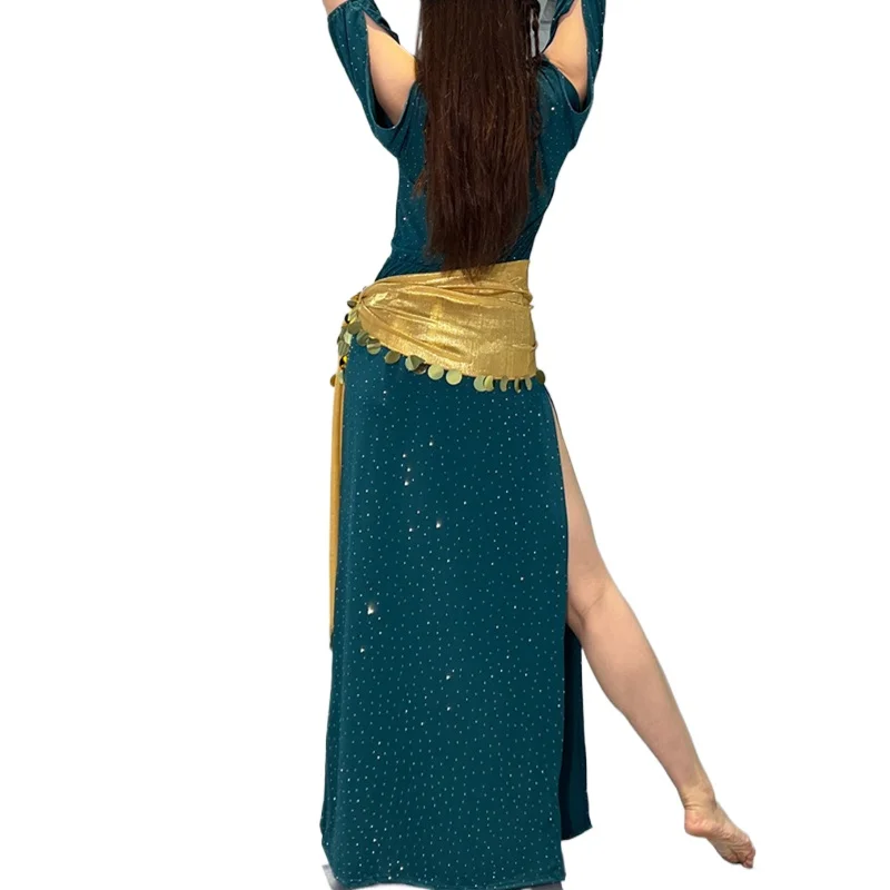 Ensemble 3 pièces, foulard, ceinture et jupe, Costume de danse du ventre, Costume de travail Sexy, vêtements d'entraînement pour femmes adultes, spectacle sur scène