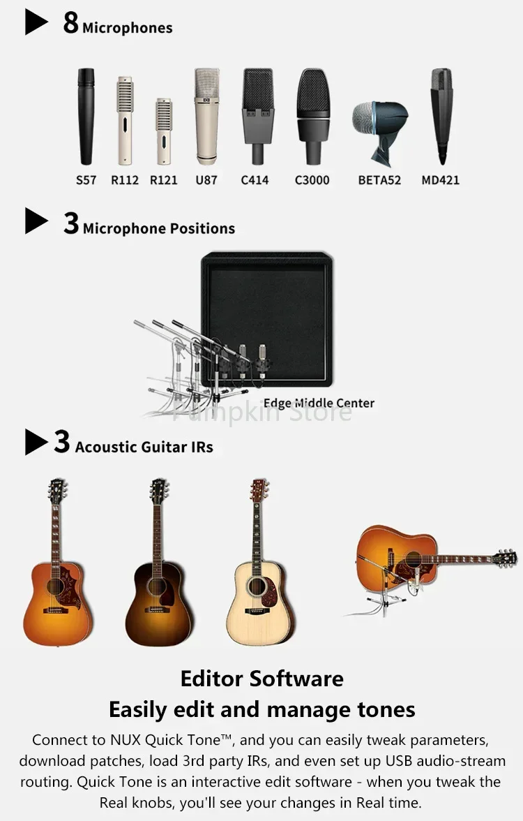 NUX MG-30(English version)DME digital multiple effector for guitar bass LOOP loop recording sound card view 5