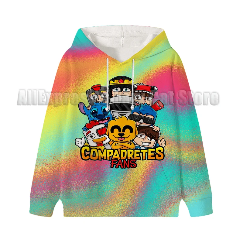 Sudadera con capucha de Mikecrack Compadretes para niños, ropa de dibujos animados, Sudadera de Manga, Top informal para bebé