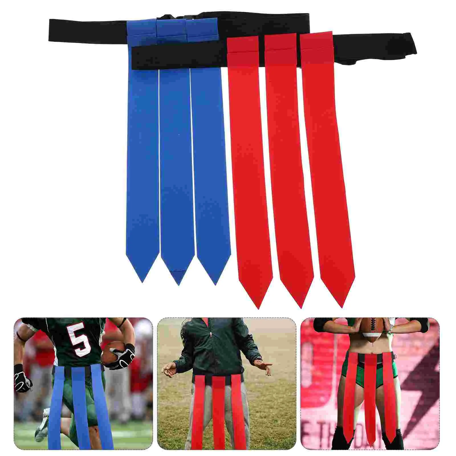 

2 Pcs Sports Waistband Flags for Men Rugby Belt Outdoor Football Supplies Pvc Nylon