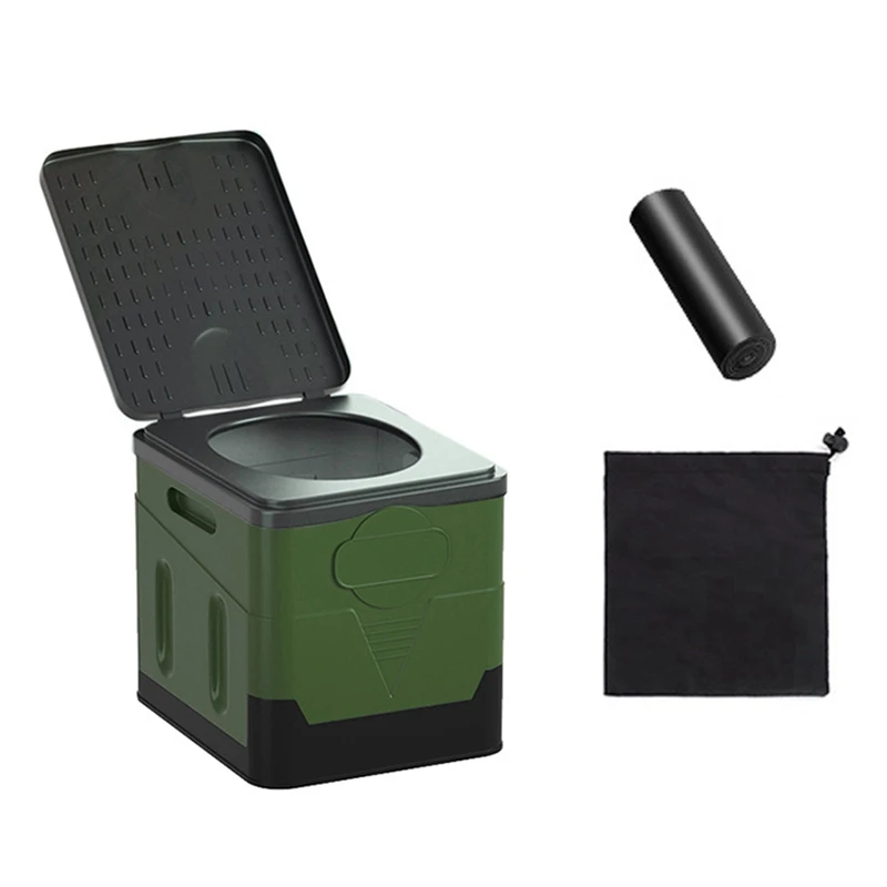 

Hot Folding Travel Portable Car Emergency Toilet With Cover Outdoor Camping Toilet For Camping Hiking Boat Road Trips Beach