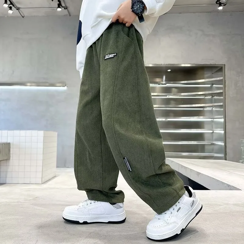 Herbst Kinder Jungen Hosen UNITIM 2026 Einfarbige Lässige Jugendliche Jungen Gerade Hosen Locker Lässig 4-14 Jahre Junior Jungen Hosen – Detail 2