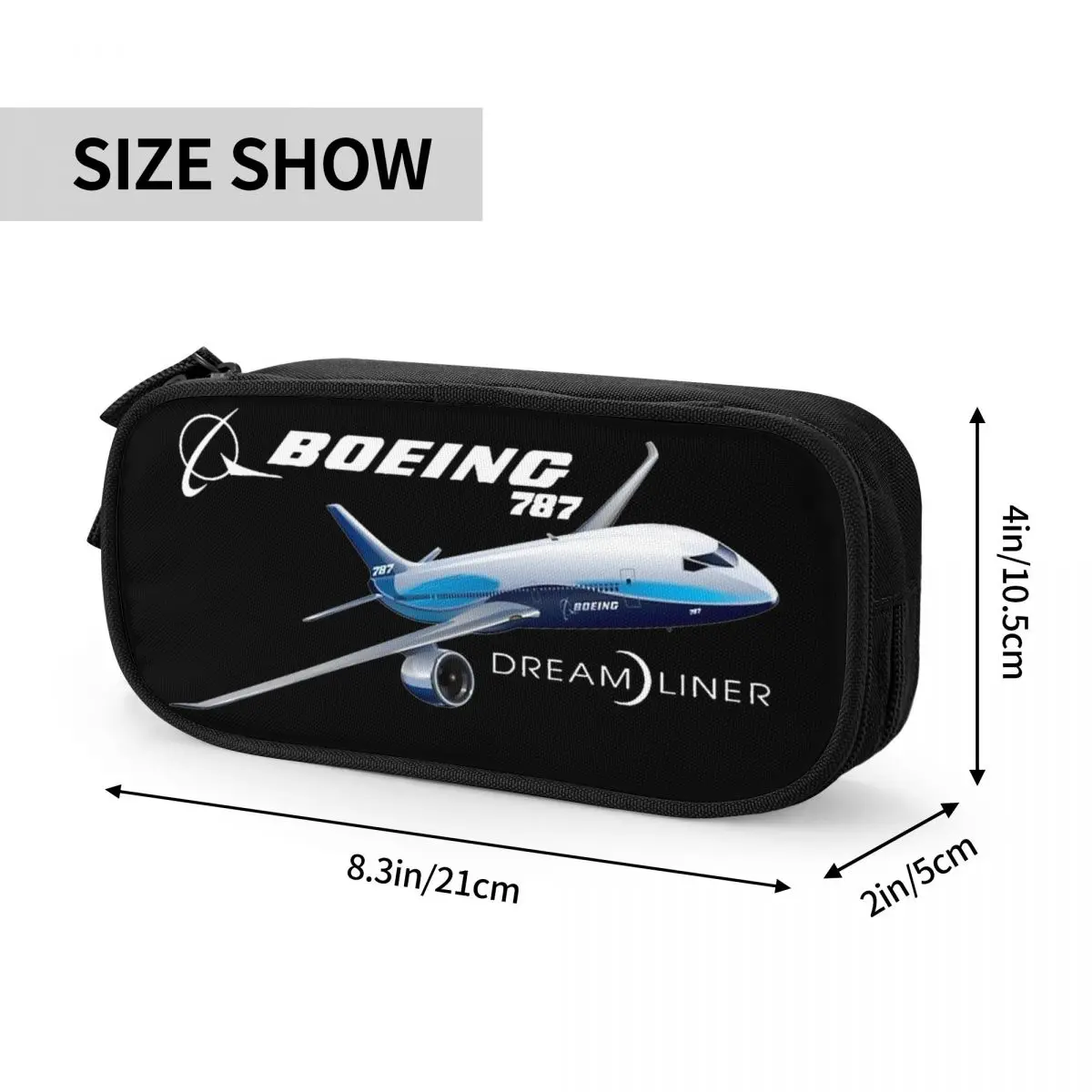 Boeing 787 Dreamliner Airplane Pencil Cases Pencil Pouch Pen Box for Girl Boy Big Capacity Bags Students School Gift Stationery