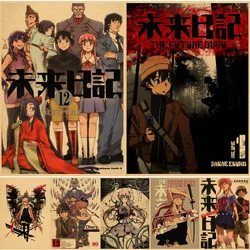 Anime Future Diaries Posters Kraft Paper Prints Nikki Mirai Poster Vintage Room Home decor Posters Art Wall Painting