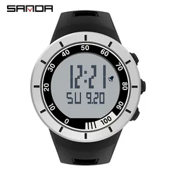 2023 New Fashion Top Brand Sanda Military Sports Led Digital Electron Big Dial Silicon Student Man Gift Waterproof Wrist Watches