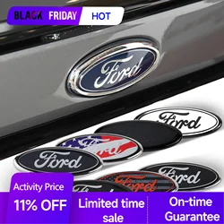 Car Front Rear Trunk Emblems Cover Stickers For Ford Focus Mondeo Edge Ecosport Ranger Fiesta Fusion Auto Decoration Accessories