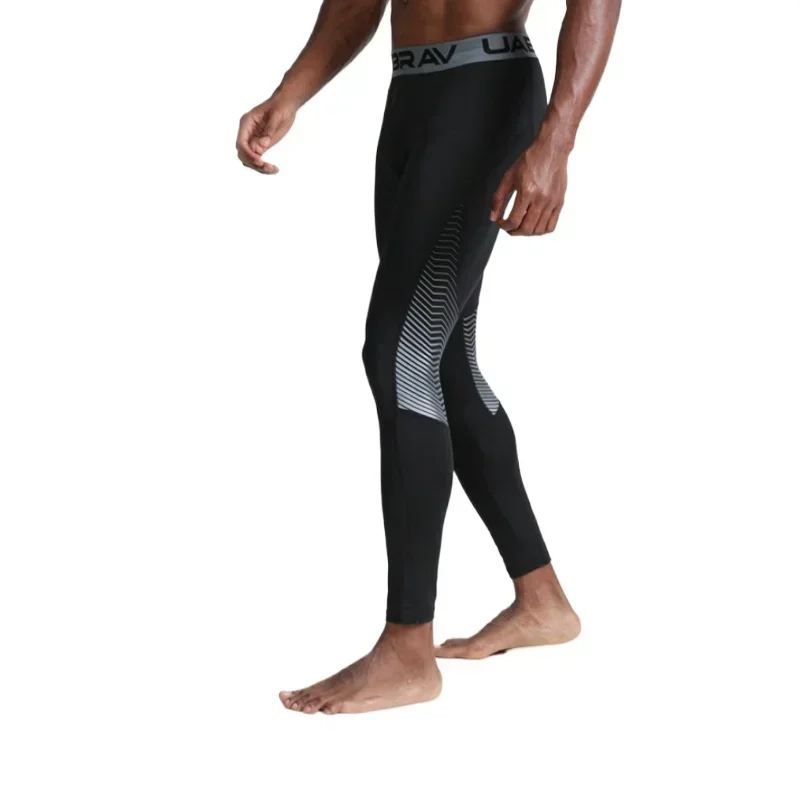 Męskie spodnie kompresyjne Quick Dry Fit odzież sportowa legginsy do biegania męskie legginsy trening fitness spodnie do joggingu sportowe legginsy gimnastyczne