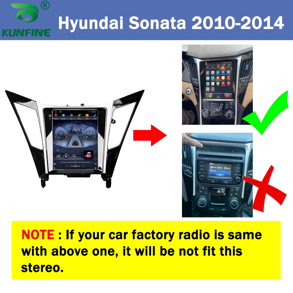Ekran Tesla Octa Core 4 ГБ ОЗУ 64 ГБ ПЗУ Android 10.0 Автомобильный DVD GPS-плеер Deckless Автомобильная стереосистема для Hyundai SONATA 2010-2014 Радио