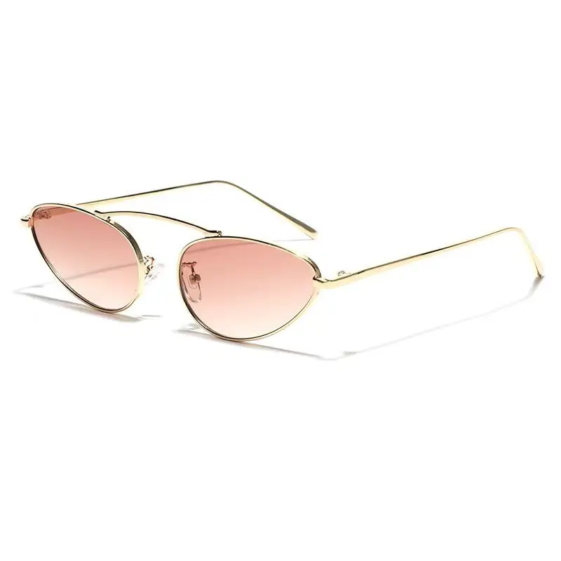 New Small Frame Cat Eye Sunglasses Women Retro Minimalist Style Sun Glasses High Quality Eyeglasses Leisure Sunshade Glasses