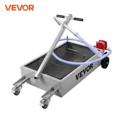 VEVOR 15 Gallon Oil Drain Pan Low Profile Oil Drain Tank Foldable Hand with Pump Swivel Casters for Car SUV Trucks Oil Draining