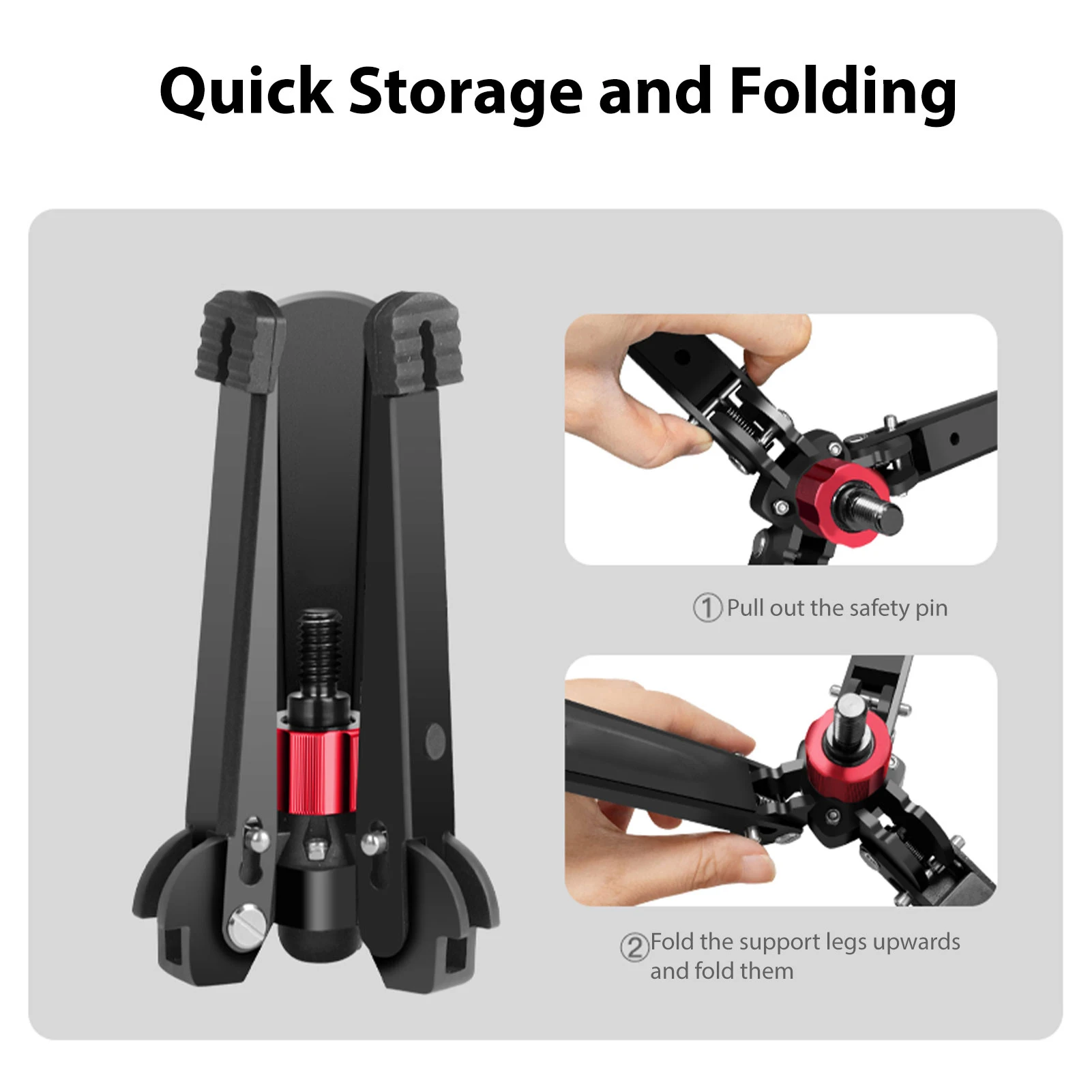 

Vlog Tripod Stand Metal Camera Tripod Compact Tripod with 3/8 Inch Screw Stable Support for Monopod DSLR Camera PTZ Stabilizer