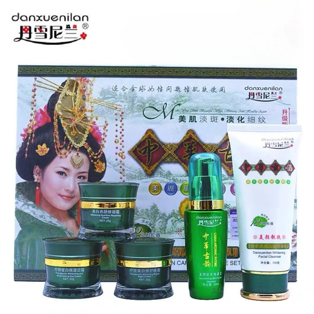 Original Whitening Skin Care 5in1 Sets Moisturizing Firming Face Cream Facial Cleanser Nourishing Essence Skin Care Products