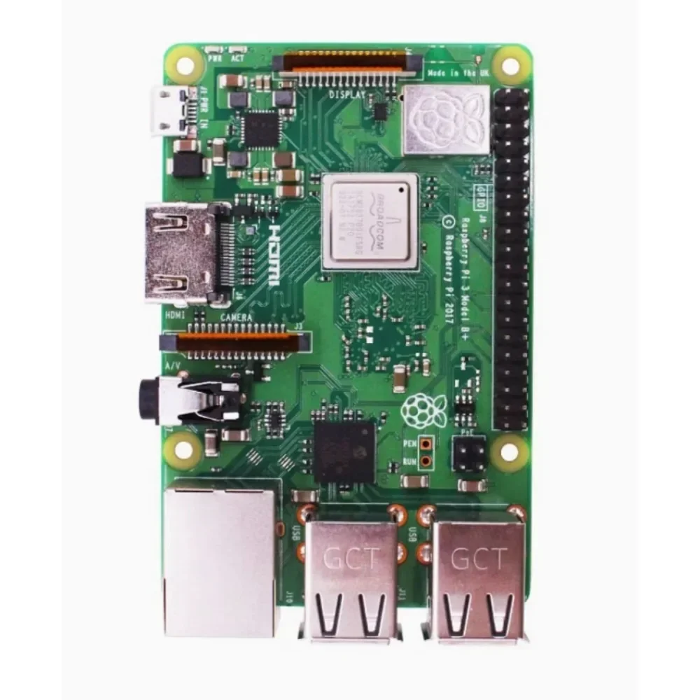 Placa Raspberry 3 Modelo B+ CPU ARM Cortex-A53 Quad-core de 1,4 GHz e 64 bits com WiFi e Bluetooth