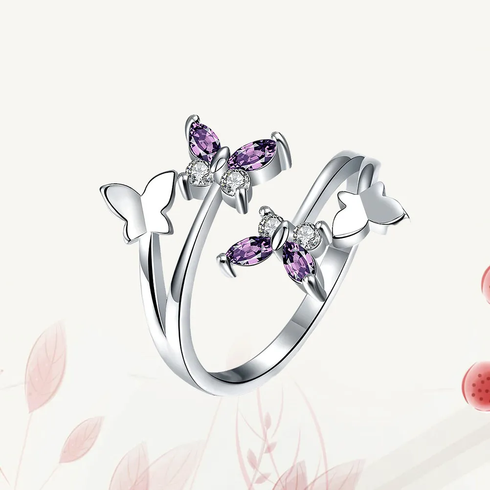 

Стильное кольцо-бабочка с открытым концом, позолоченное 18-каратным золотом, регулируемое для большинства размеров, украшенное кристаллами, идеально для повседневного образа.