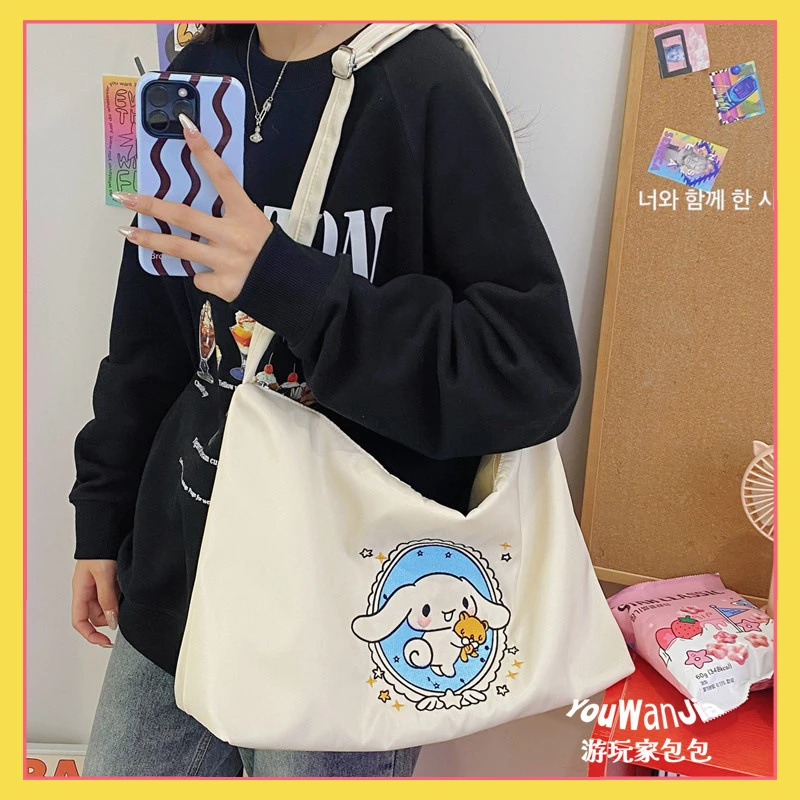 

Chaopai Japanese 2024 Tote Bag Women's Cartoon Commuting Large Capacity Outgoing Single Shoulder Bag Sanrio Crossbody Girl