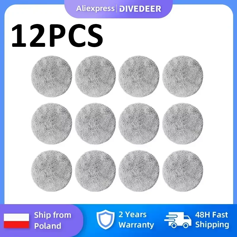 DIVEDEER 12 db kerek ablaktisztító tisztítókendők elektromos ablaktisztító tisztítókendőkhöz