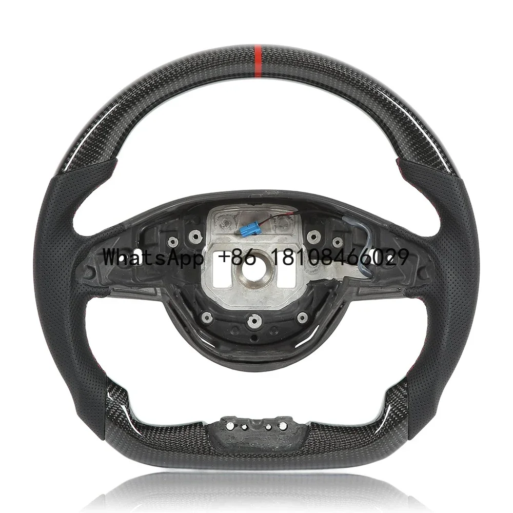 Real Carbon Fiber Perforated Steering Wheel For Mercedes-Benz W205 AMG GLS CLA GLE