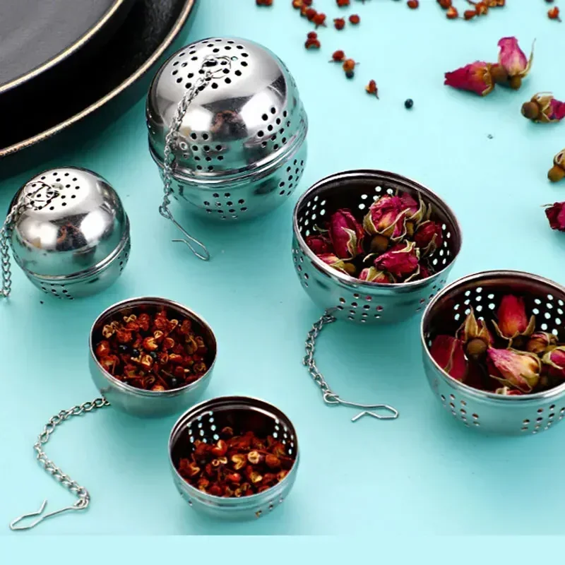 Stainless Steel Tea Infuser Sphere Locking Spice Tea Ball Strainer Mesh Infuser Tea Filter Strainers Kitchen Accessories