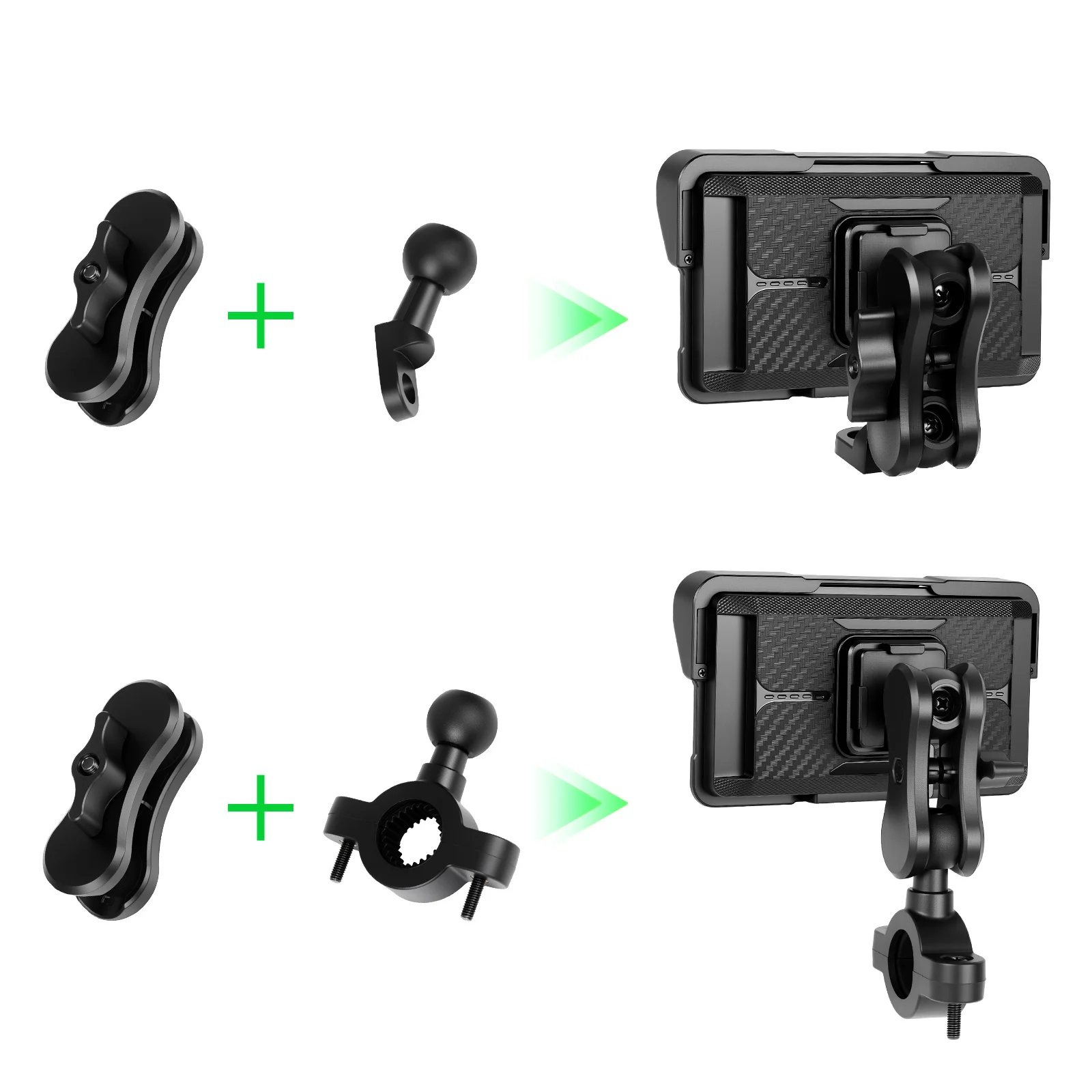 Podofo Kabelloser Carplay Android Auto Motorrad Smart Screen Player 5 Zoll HD Großbildschirm Tragbarer Display-Player IP68 Wasserdicht – Detail 14