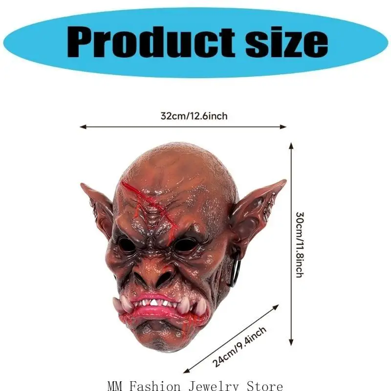 D0ub Realistyczne krwawe zombie maska ​​horror chodzący martwa maska ​​nakrycia głowy Halloween Cosplay Mask Devil Mask