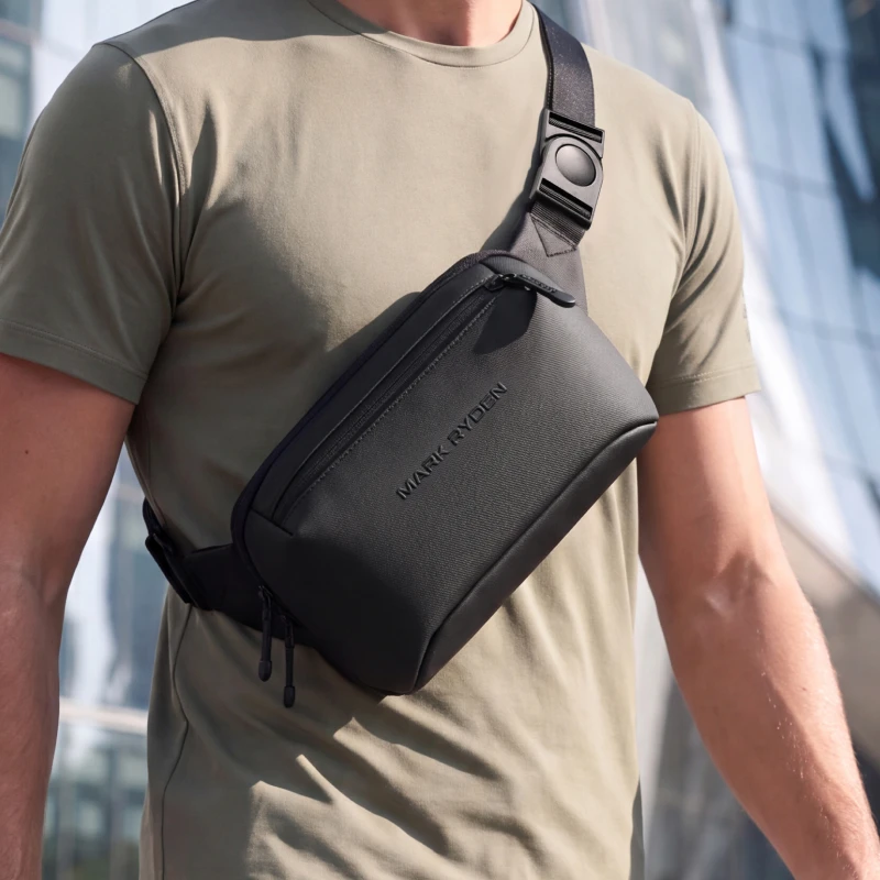 MARK RYDEN Men Sling Bag Urban Commute Crossbody Chest Bag Multi Pockets Casual Daypack